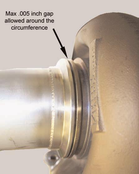 case I, stamp the turbine housing in the area shown in Figure 4.