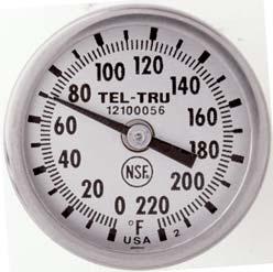 1" and 1 3 /8" Testing and Spot Checking Thermometers A pocket sized thermometer used by inspectors, service and maintenance personnel, and technicians for general checking in food service,