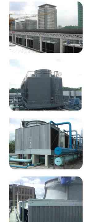 TX-C Series is an induced draft cross-flow, film filled, FRP multi-cell rectangular cooling tower designed for the equipment cooling, and industrial process cooling and air conditioning applications.