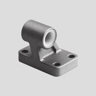 Accessories for stainless steel cylinders Clevis foot CRLBN Material: High-alloy steel Free of copper and PTFE Dimensions and ordering data For CM EK FL GL HB LE MR RG UX CRC 1) Weight Part No.