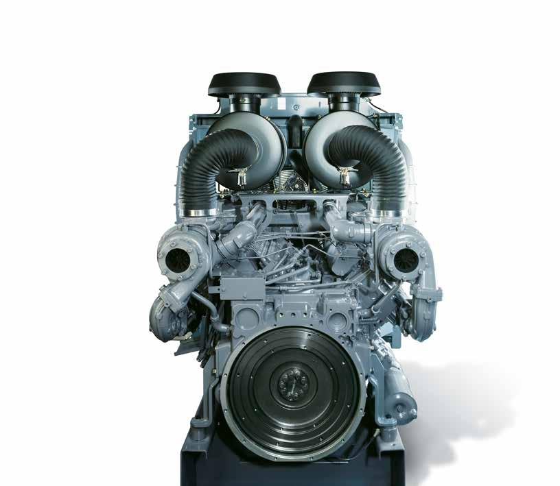 D2840 Characteristics ncylinders and arrangement: 10 cylinders in 90 V arrangement nmode of operation: Four-stroke diesel engine with direct fuel injection nturbocharging: Turbo charger with charge