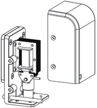 2.3.7 PEL-1 Electric Latch and PS-1 Stopper 1. Stopper: 1). Before installing the stopper, please make sure the gates are in close positions and the surface to be installed is flat. 2).
