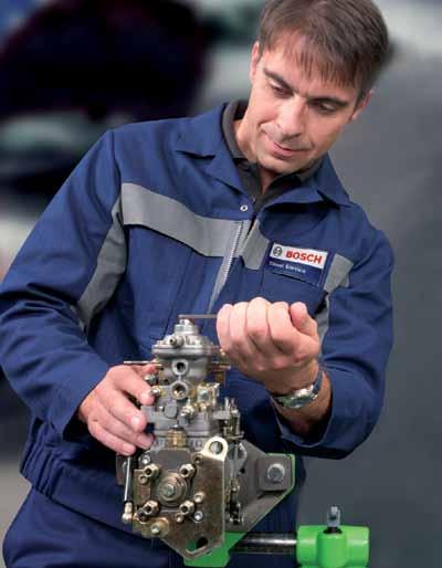 Highly qualified technicians carry out both diagnosis and repair tasks on Bosch diesel systems using state-of-the-art Bosch test equipment.