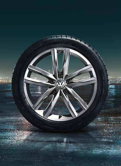Standard on Highline models. Soho 7J x 17" alloy wheels with 215/55 R17 tyres. Optional on Comfortline and Highline models.