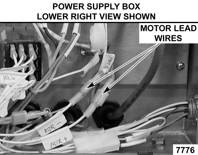 DC LIFT MOTOR WARNING: DISCONNECT THE ELECTRICAL POWER TO THE MACHINE AND FOLLOW LOCKOUT / TAGOUT PROCEDURES. 5. Remove the insulation cover. 1.