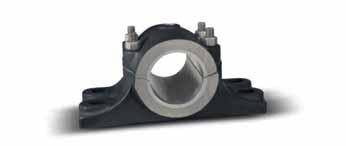 Link-Belt Sleeve Bearings Available in rigid or Flex-Block Babbitt, bronze and cast iron bearing surfaces Finished, machined, carbon graphite housing ends for flush