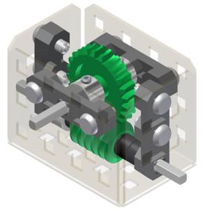 Exercise: Build a Gearbox Using a Worm Gear Set In this exercise, you build a gearbox using a worm and a worm gear.