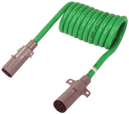 PE12700 PE12900 PE12800 12' ABS Electrical Coiled Cable, 1/8, 2/10 & 4/12ga, w/