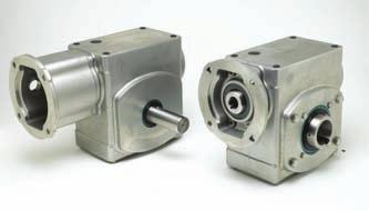Food and Beverage Solutions from BALDOR Stainless Steel Right Angle, Worm Gear Speed Reducers Output ratings to 2300 lb-in (300 N-m) 1/4 to 7.5 hp (0.18 to 5.
