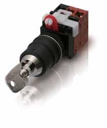 Units can be combined to improve safety. (Specify the same key type.) Common to the switch part of Emergency Stop Switch AE. (Non-lighted model only) Rev.