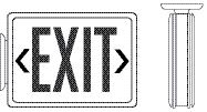 Incandescent Exit Sign LISTED ES-INC-WH 5-YEAR WARRANTY Kit