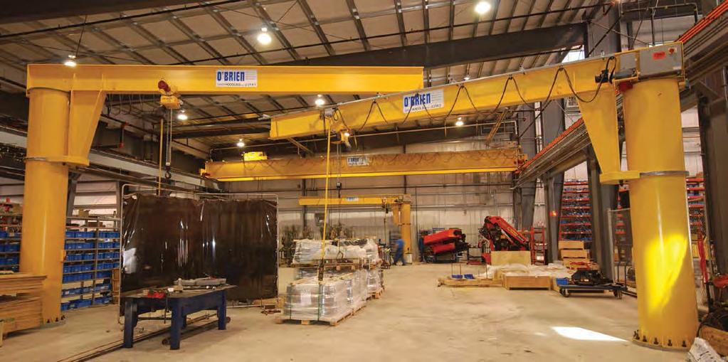 JIB CRANES Most Extensive Product Line in North America WORKSTATION CRANES Kit Form Cranes Fabricated to Your Specification O Brien Major Jib Cranes O Brien MET-TRACK Floor Mounted Workstation Bridge