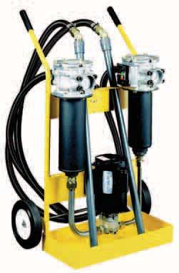 Portable Filtration Trolley 0MF Series Features & Benefits The 0MF Portable Filtration System is ideal for: Off-line contamination control of fluid systems Replenishing installations with filtered
