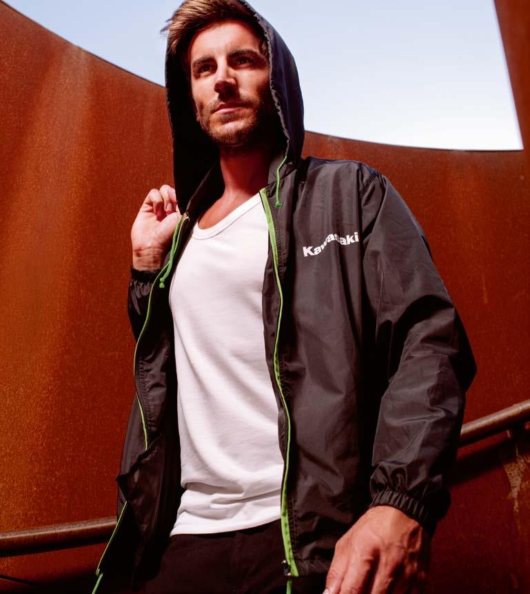 SPORTS RANGE Sports rain jacket Shrug off summer showers with this lightweight nylon rain jacket. It folds down into an easily carried nylon pack making the jacket easy to store conveniently.
