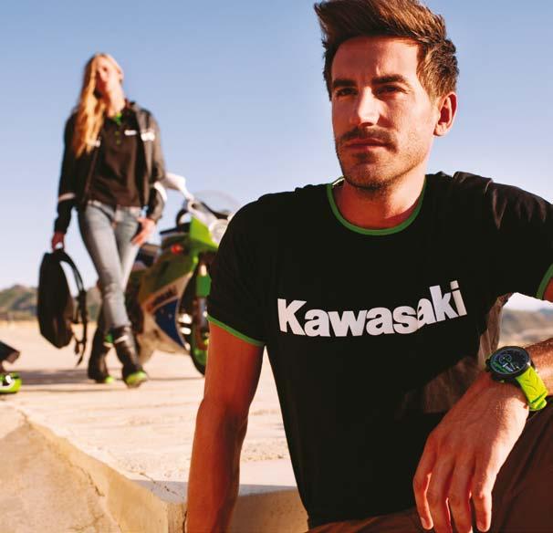 BAGS, SUNGLASSES AND WATCHES Unique and essential accessories for active Kawasaki fans, wherever and whenever you go.