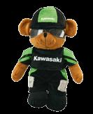 Decorated with a riding character and the Kawasaki logo.