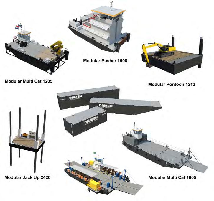 All pieces can be transported by truck, boat, plane and train as container sized modules.