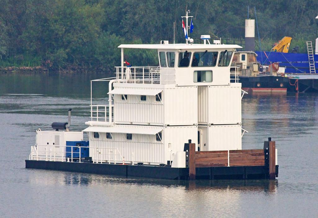 DAMEN MODULAR PUSHER 1807 YN 523028 GENERAL Yard number 523028 Basic functions The Damen Modular Pusher is a vessel for pushboat operations for inland water service series, built in steel to standard