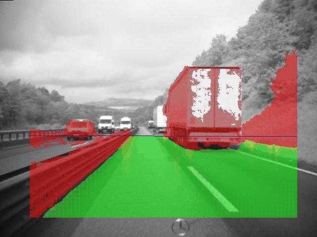 Stereo: elevated objects detection high flat Highway