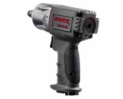 1350-XL HIGH-LOW TORQUE 3/8" IMPACT WRENCH Provides 500 ft-lb maximum torque and 100 ft-lb low torque Refined design twin hammer increases blow frequency and efficiency and reduces wear Unique