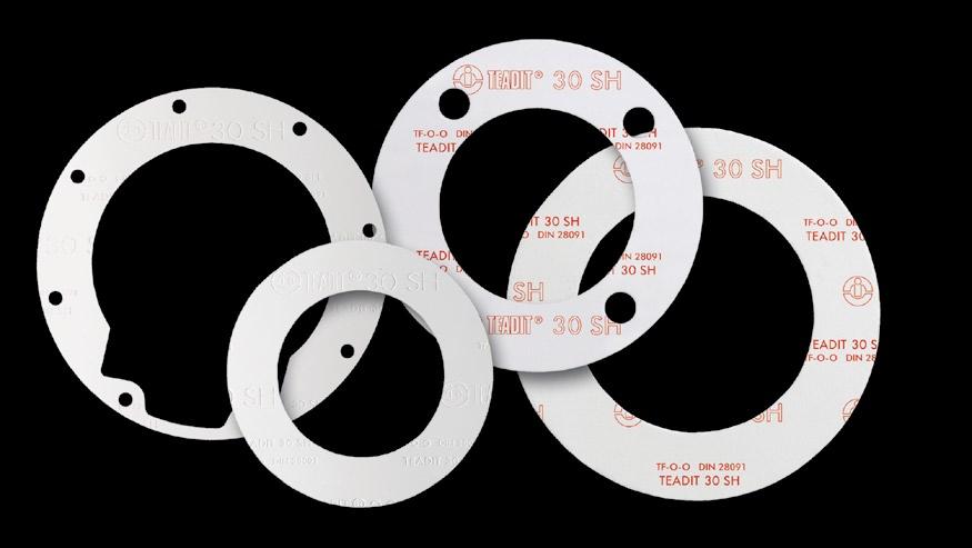 - material does not get wider under compression - easy to cut or punch - suitable also for enamel flanges and/or vessels - compensates for irregularities and/or damages on the flange faces - has all