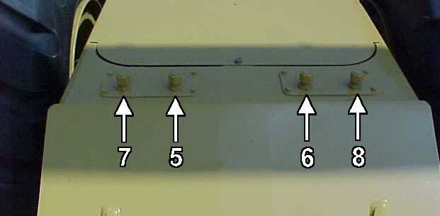 2) Circuits (7) and (8) control apron and ejector movement on the second scraper. Circuit (7) raises the apron and then moves the ejector forward.