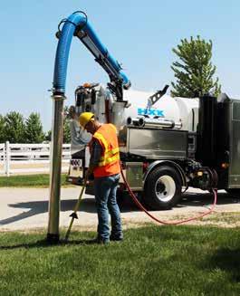 The standard boom eliminates need for the operator to manually manipulate or hold hose while excavating which can be strenuous and difficult.