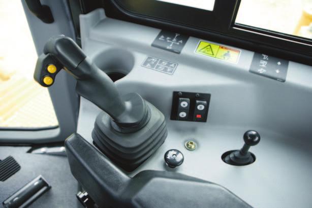 A new control handle is ergonomically designed to reduce operator fatigue.