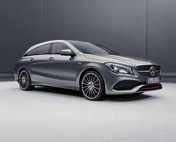 Precisely matched red highlights for the exterior and interior emphasise the sheer power of the CLA 250 Sport.