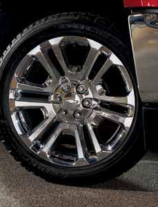 available dealer-installed 22" 6-Split- Spoke Chrome Wheels, Round Chrome