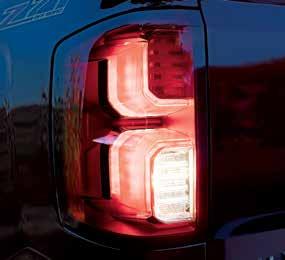 Wraparound LED tail lamps have deep grooves and allow for