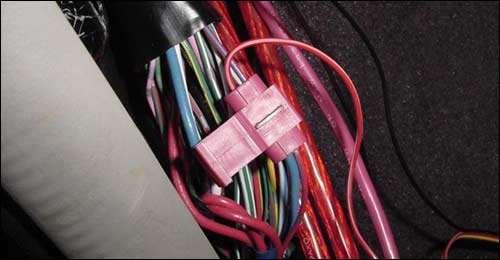 Use the Red Scotchlocks Terminals to make the wire connections to the cables, in the back of the OBD-II port, coming from the pins selected