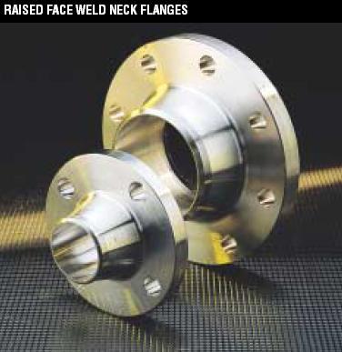 FLANGE Weld Neck Flange Long tapered butt weld hub and the inside diameter of flange matches the inside diameter of the pipe used