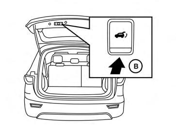 The switch on the liftgate A can only be used to open the liftgate if the power liftgate main switch (if so equipped) located on the instrument panel is in the ON position.