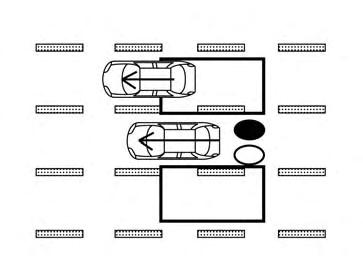 LSD2302 Illustration3 Overtaking another vehicle Overtaking another vehicle Illustration 3: The side indicator light illuminates if you overtake a vehicle and that vehicle stays in the detection zone