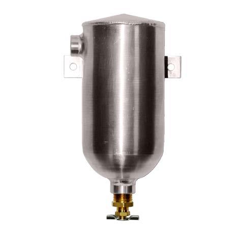 com OVERFLOW TANK WITH FILLER NECK Polished Black OIL CATCH TANK TAP MSACCTAP Aluminium surge tank comes