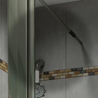 bi-parting shower screens are a flexible solution for your shower room with a Stay lear coating for ease of cleaning.