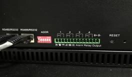 ALM LED Alarm Indicates alarm status RJ45 terminal RS485 Communication ports Address ADDR When parallel connection, address needs setting Alarm relay output 1.2.3.