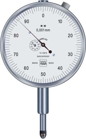 5 6 ø5 ø3 TESA dial gauges 01410810 YR 0,001 1 3,3 0,1 0 50 100 01410811 YR 0,001 1 3,3 0,1 0 50 0 COMPAC dial gauge 556G 0,001 5 5,3 0,2 0 10