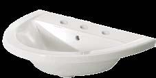lavatory (white) MIRWH358WH 8" centers lavatory (white) MIRWH355WH semi-pedestal (white) Vitreous bath fixtures with rear overflow