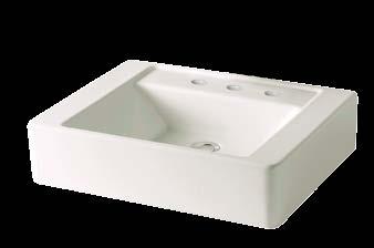 001 lavatory carrier recommended for wall hung installations CONSOLE FOR SMALL SQUARE LAVATORY Dimensions: 23-7/16" x 18-5/16"