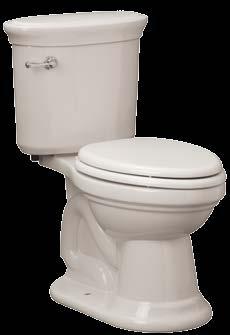 28 gpf HET, High efficiency toilet EPA WaterSense certified Uses 20% less water than standard low-consumption toilets ADA-compliant 16" high bowl