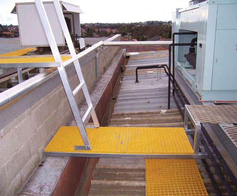 In addition to improving safety standards fibreglass roof walkways