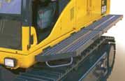 catwalk wide walkway for maintenance is provided around the engine and hydraulic components,