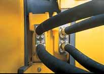 Metal guard rings Metal guard rings protect all of the hydraulic cylinders, and improve reliability.