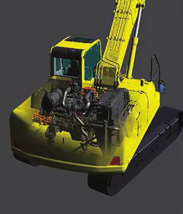 Environment-Friendly Engine The Komatsu SAA6D107E-2 engine is EPA Tier 4 Interim and EU Stage 3B emissions certified and provides exceptional performance while reducing fuel consumption.