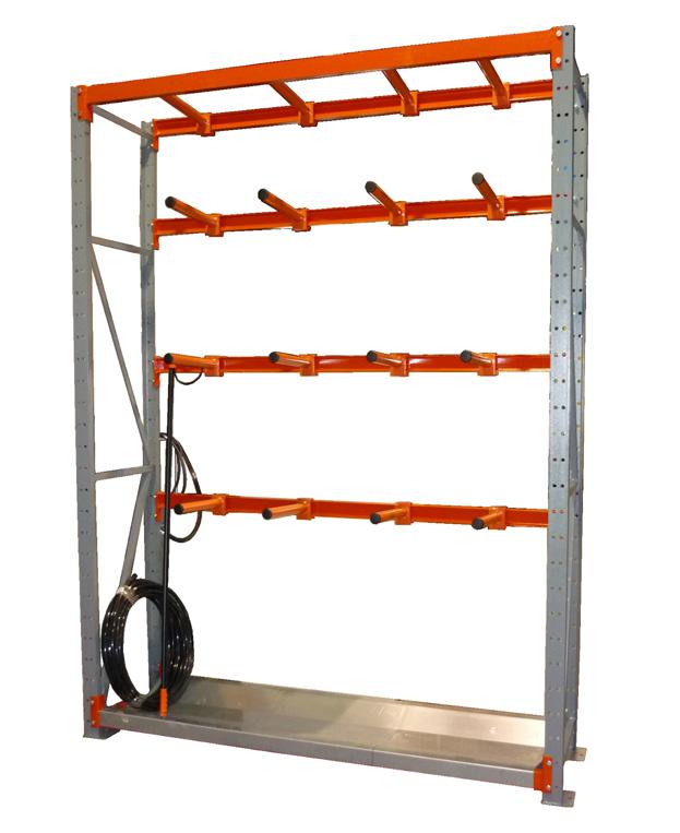 Cantilever coil rack Coil Storage Reel-O-Matic s Cantilever Coil Rack Package is great for putting up variable diameter and widths of coils for providing better efficiency with your valuable space