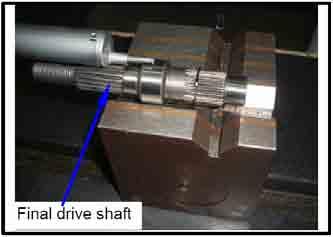 Remove final driving gear and shaft. INSPECTION OF FINAL DRIVING MECHANISM Check if the countershaft and the gear are wear or damage.