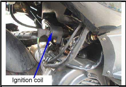 Secondary coil Attached the spark plug cap, measure the resistance between plug cap side and green terminal.
