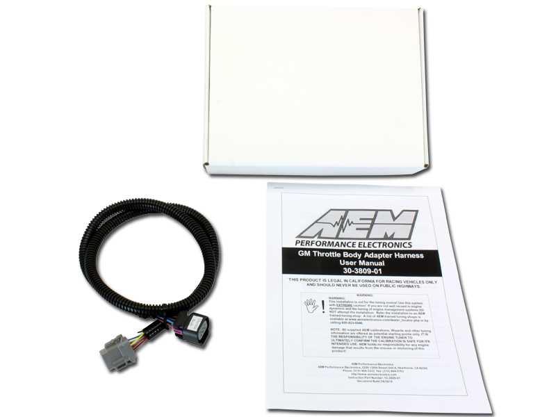 4 AEM Infinity Harness Manuals equivalent) to 3809 core harness. 30-3809-00 GM Pedal Adapter (For use with 30-3809 only. Not compatible with 30-3805 Core Harness) For DBW use only.
